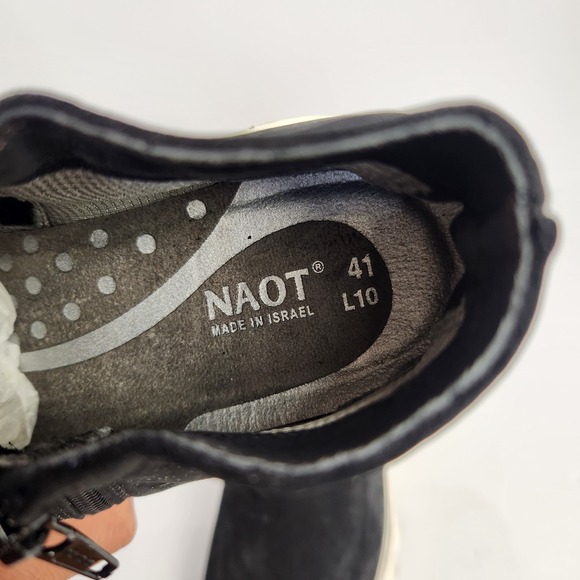 Naot Women's Zodiac Black Leather Comfy Ankle Sneakers Size 41 (10-10.5) - Picture 7 of 9